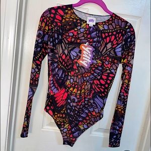 NWT Yitty by Fabletics 🦋 Mesh Me Smoothing Sleeved Bodysuit